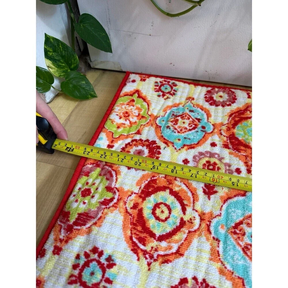 Fiesta Colorful Floral Kitchen or Bath Mat